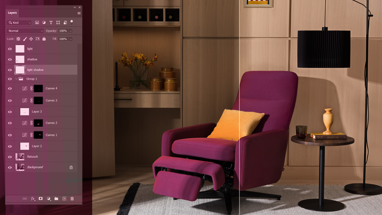 Furniture retouching for catalog and eCommerce