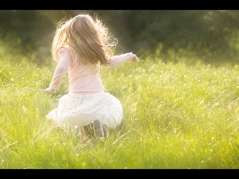 little girl in meadow