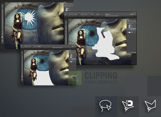 Work Sample of Different Types of Lasso Tool in Photoshop on a Model