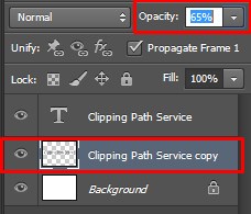 decreasing opacity value to lighten the shadow color