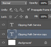 Rename the layer name to Clipping Path service