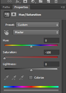 Drag the Saturation slider to the left end