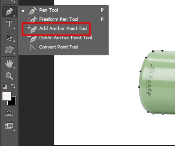 Adding Anchor point near the curvature of the bottle to keep the path smooth