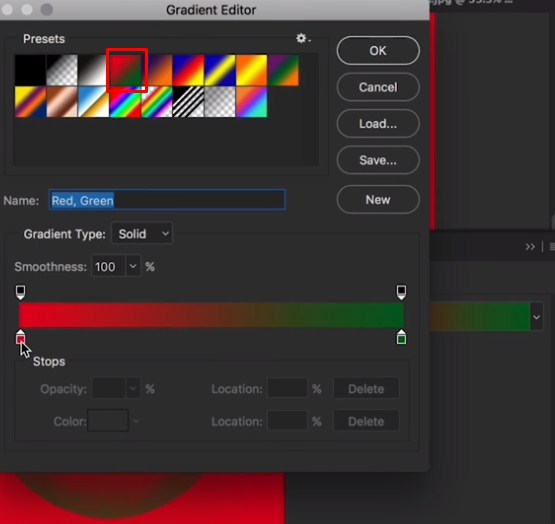 Где находится gradient editor в фотошопе