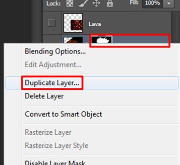  Duplicate Layer is selected