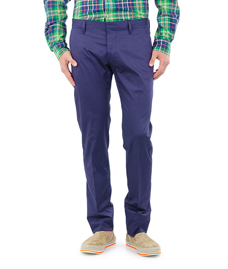 men wrinkled blue pant