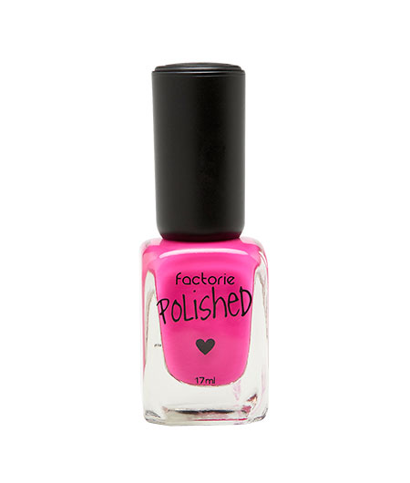pink nail polish bottle with dust removal