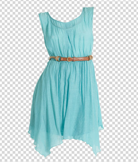 turquoise dress with invisible mannequin effect