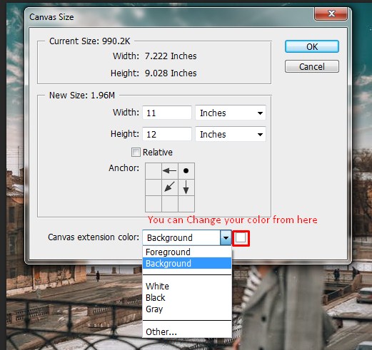 Changing the Background Color in Photoshop