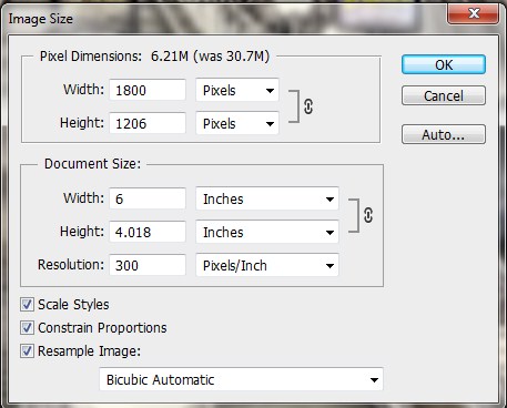  Image Size Changes in Photoshop