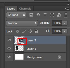 Smart Object icon on the layer panel appears in Photoshop