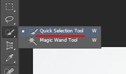 Select the Quick Selection Tool in Photoshop