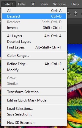 Deselect the Selection in Photoshop