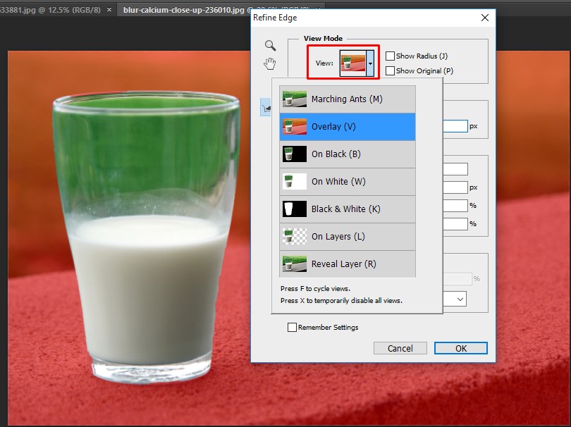 Modification of Refine Edge in Photoshop